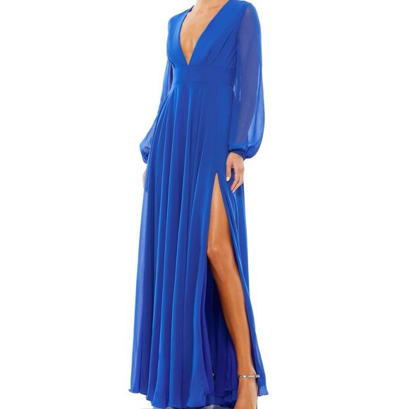 Mac Duggal Royal Blue Maxi Dress - Picture 1 of 8